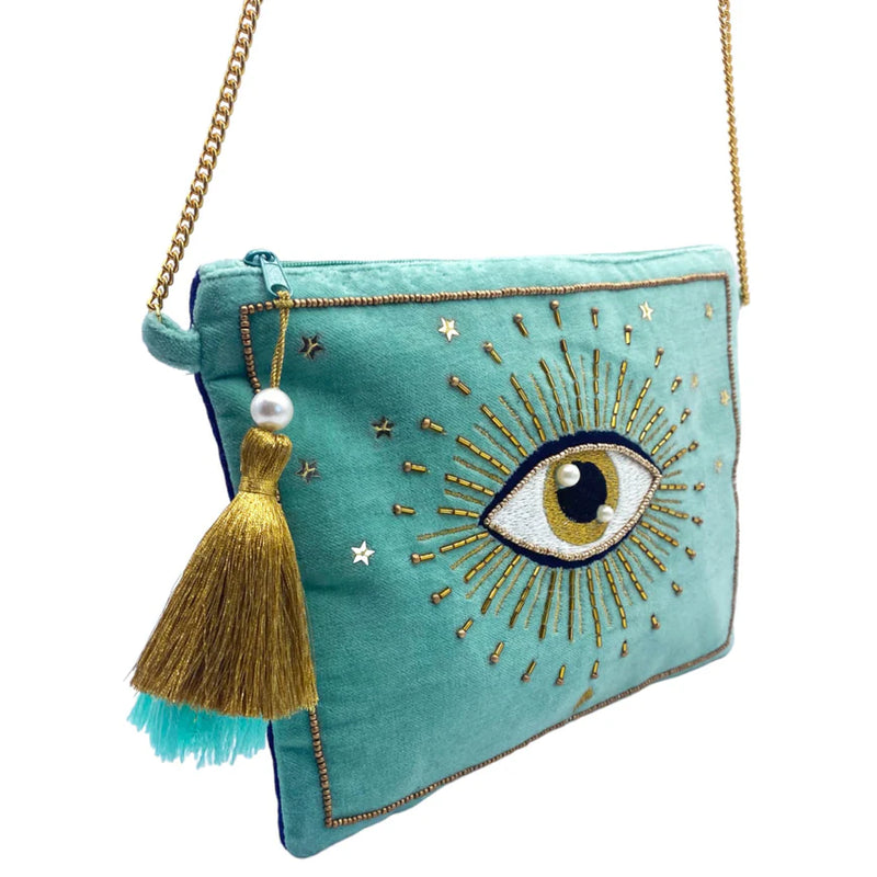 Glimmer Eye Crossbody Clutch Bag