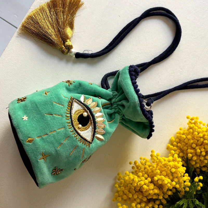 Glimmer Eye Drawstring Pouch