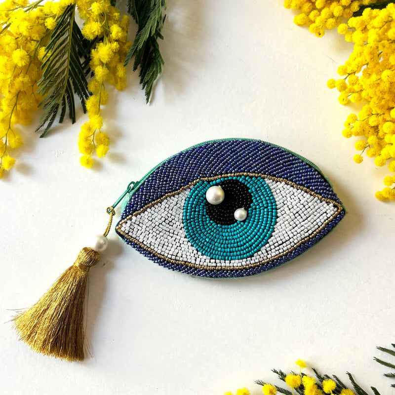 Glimmer Eye Beaded Purse