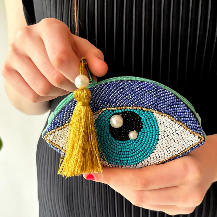 Glimmer Eye Beaded Purse