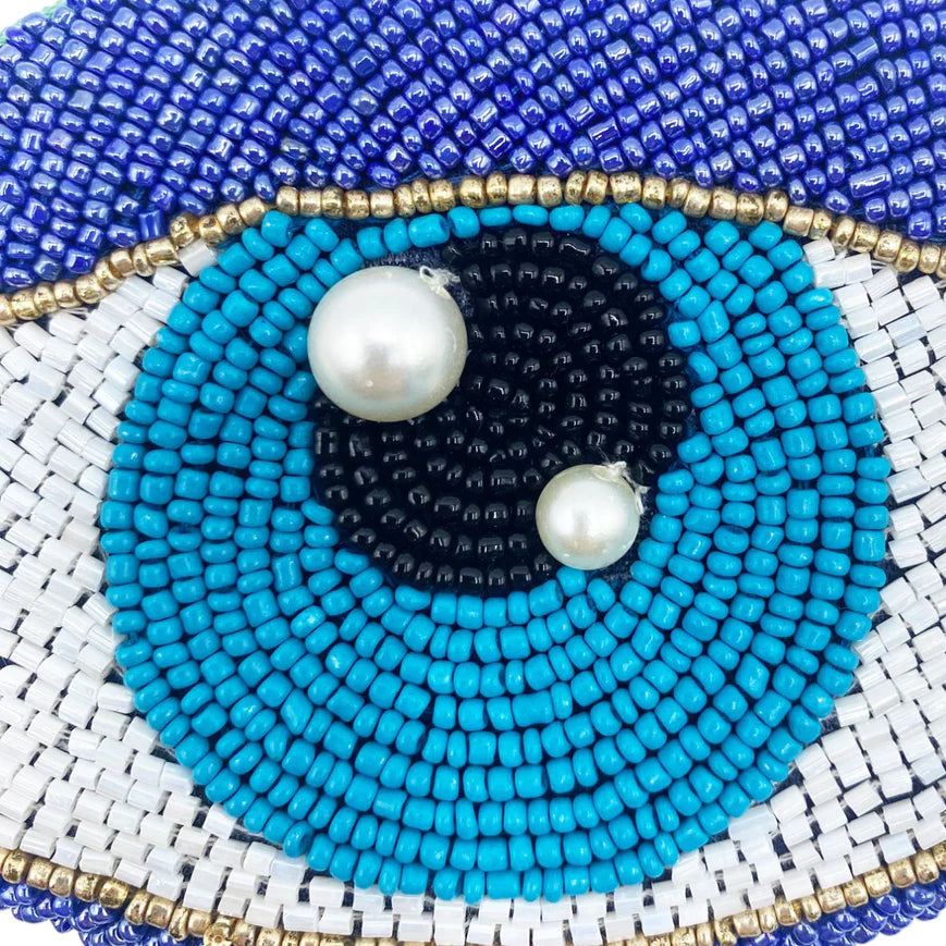 Glimmer Eye Beaded Purse