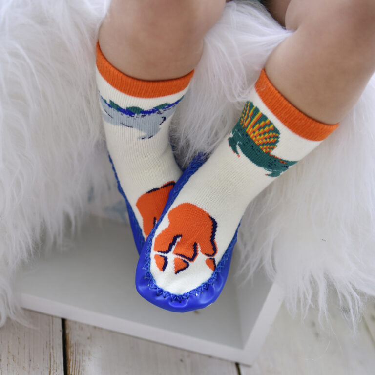 Dinosaur Moccasin Slippers