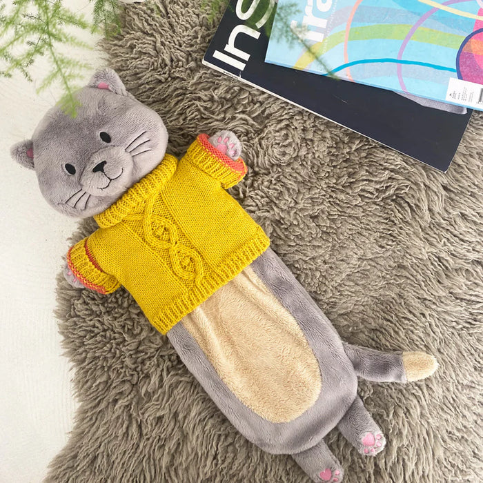 Cat In A Jumper Hot Water Bottle