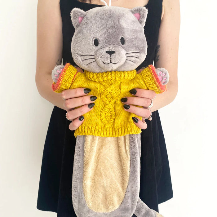 Cat In A Jumper Hot Water Bottle