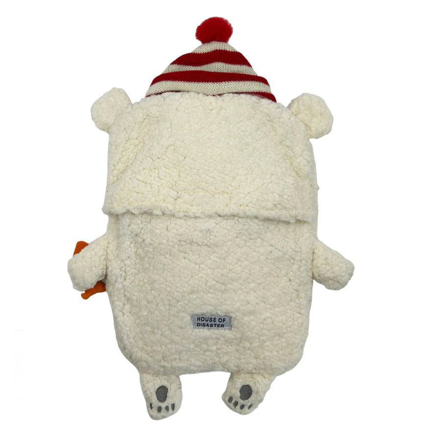 Polar Bear Wearing A Hat Hot Water Bottle