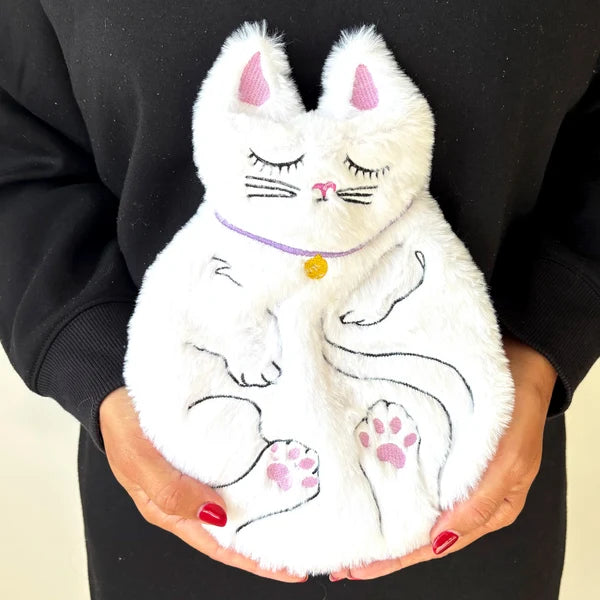 Sleeping Cat Round Hot Water Bottle