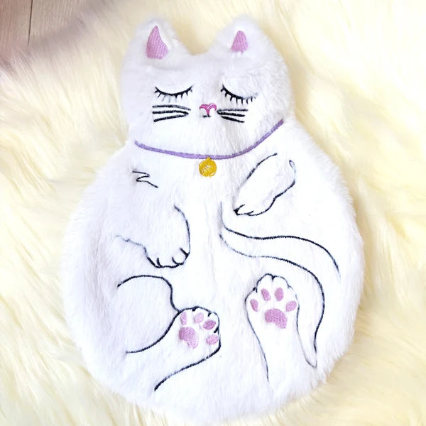 Sleeping Cat Round Hot Water Bottle