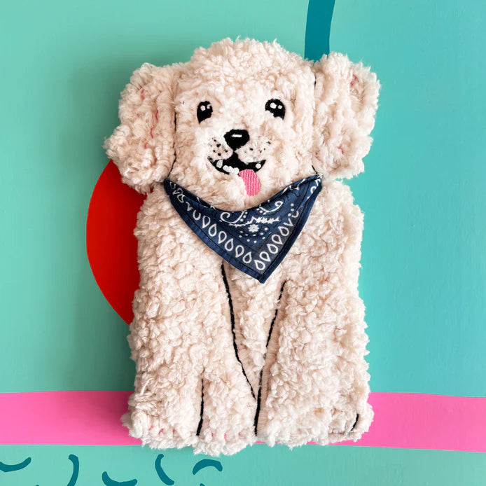 'Doghouse' Cute Dog Wearing Bandana Hot Water Bottle