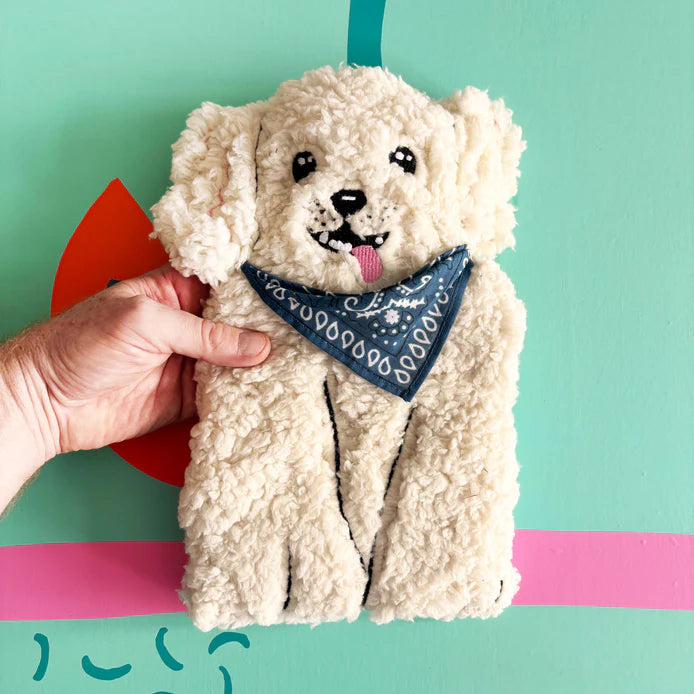 'Doghouse' Cute Dog Wearing Bandana Hot Water Bottle