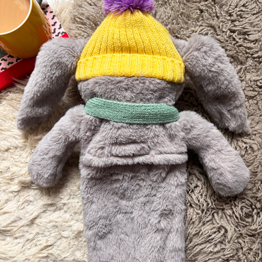 Rabbit In Bobble Hat Hot Water Bottle