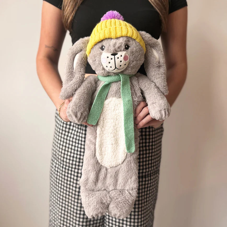 Rabbit In Bobble Hat Hot Water Bottle