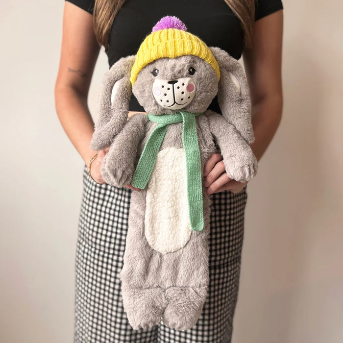 Rabbit In Bobble Hat Hot Water Bottle