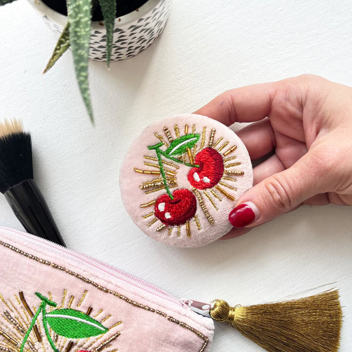 Inked Cherry Compact Mirror