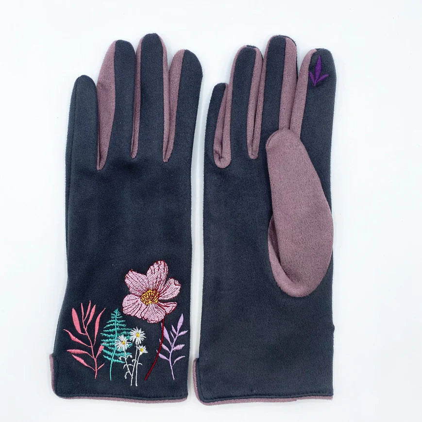 Posy Embroidered Gloves