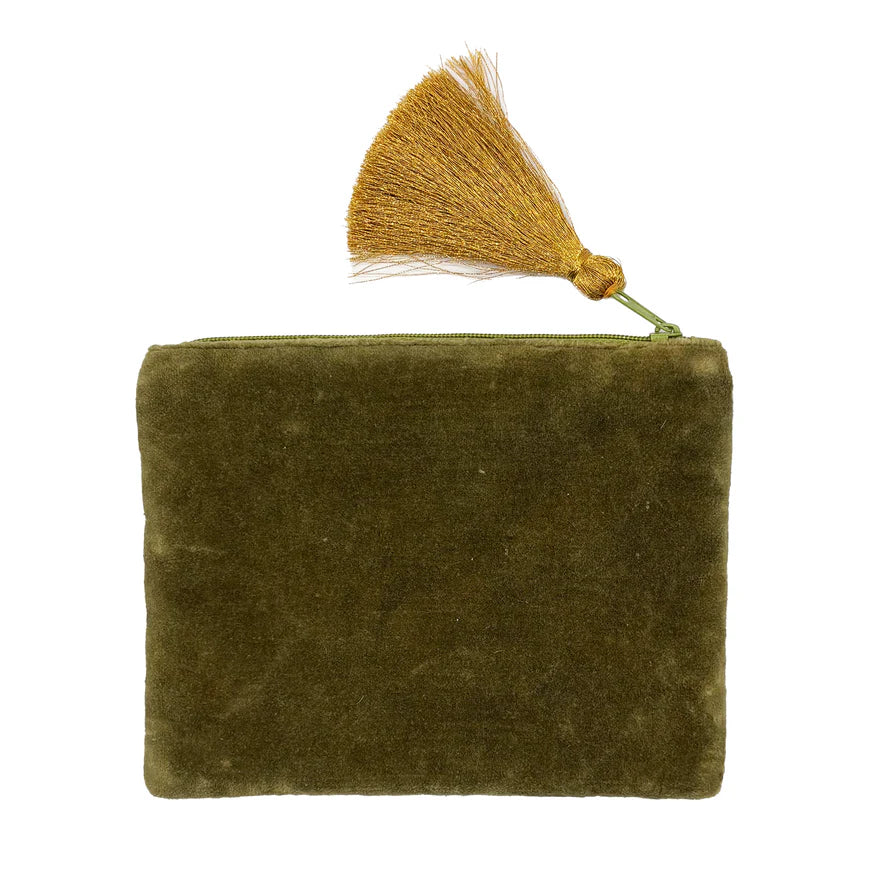 Secret Garden Coal Tit Velvet Pouch