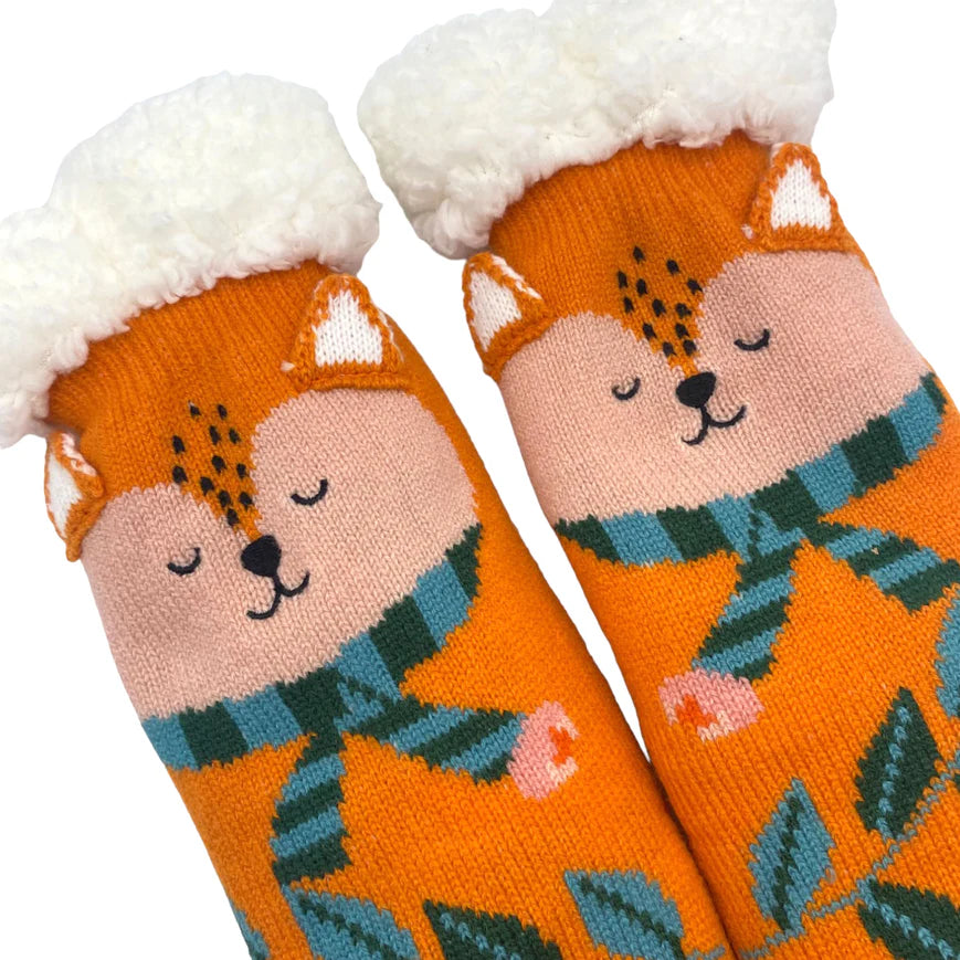 Secret Garden Fox Slipper Socks