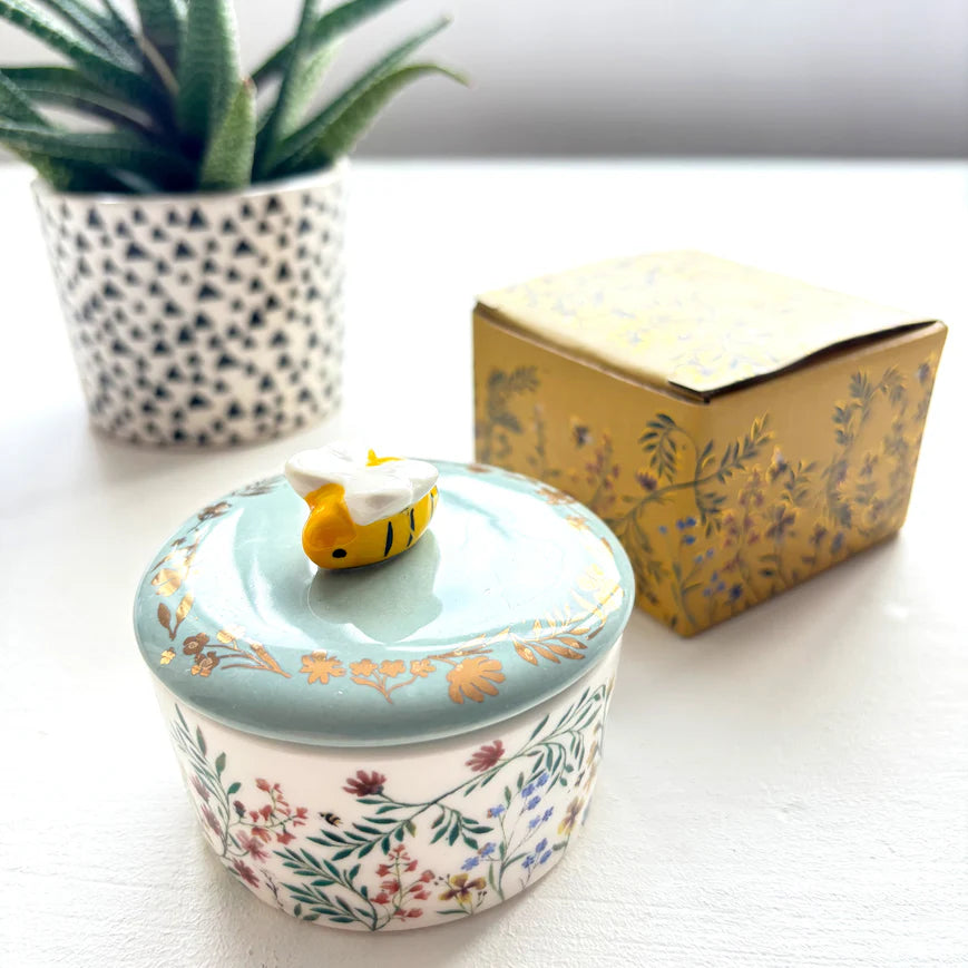 Secret Garden Bee Trinket Pot