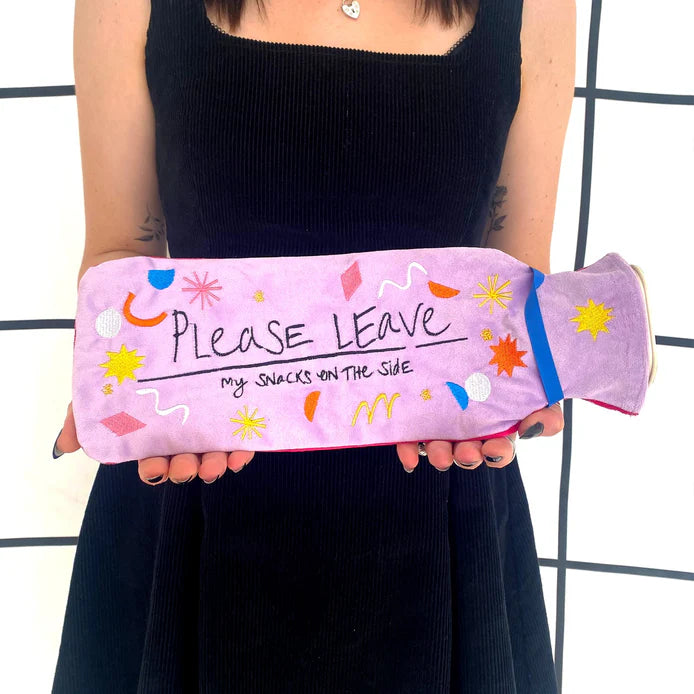 Small Talk 'Please Leave Snacks' Hot Water Bottle