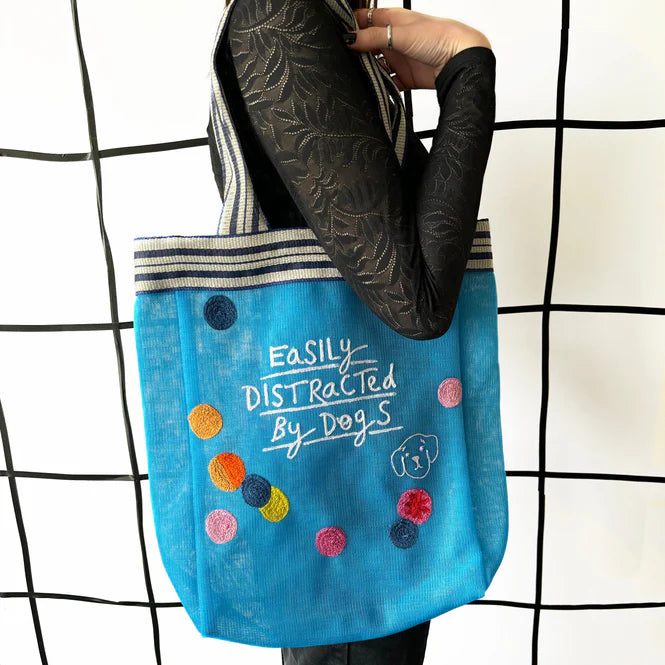 Small Talk 'Easily Distracted By Dogs' Recycled Shopper