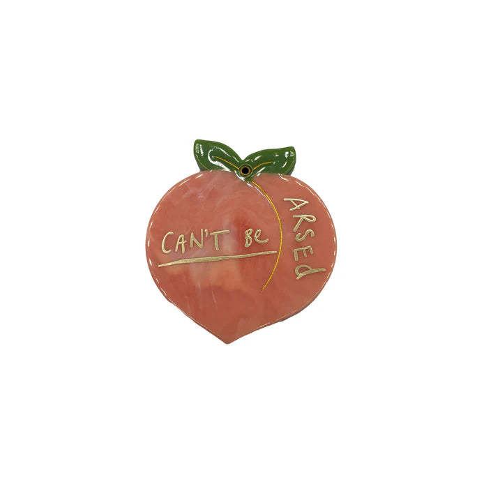 Small Talk 'Can't Be Arsed' Peach Compact Mirror