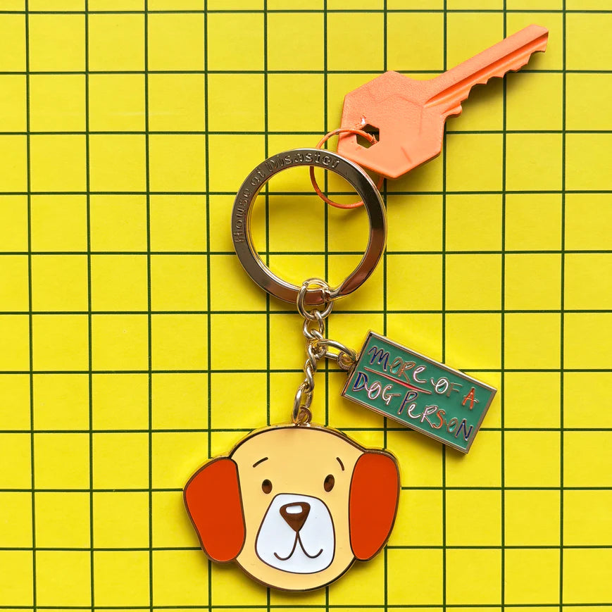 Small Talk 'More Of A Dog Person' Keyring