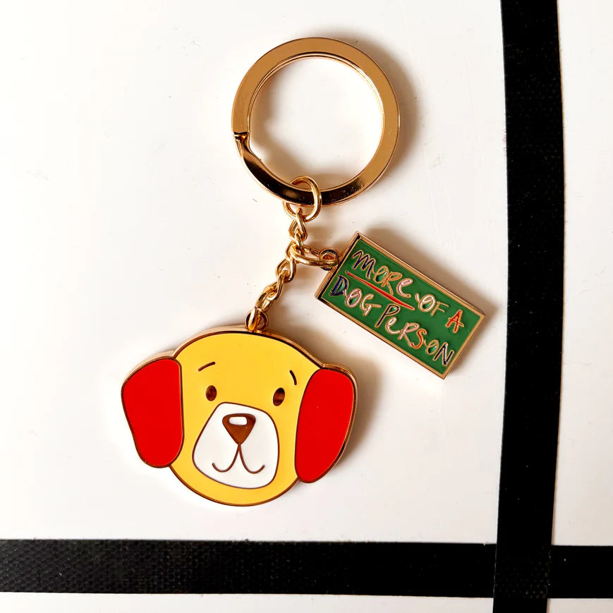 Small Talk 'More Of A Dog Person' Keyring