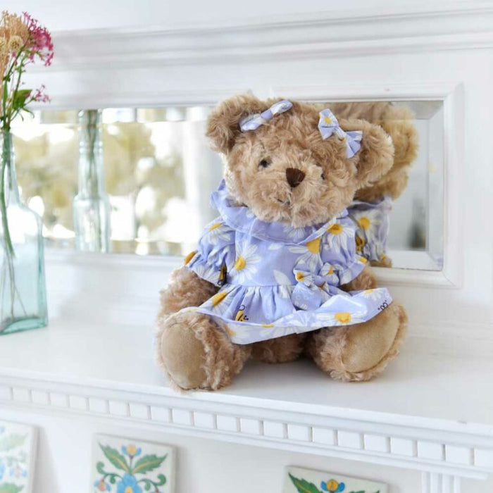 Teddy Bear In Lilac Bee And Daisy Dress