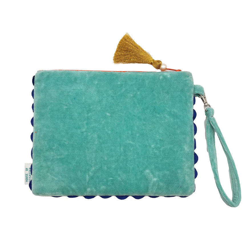 Tide Shells Beaded Clutch Bag