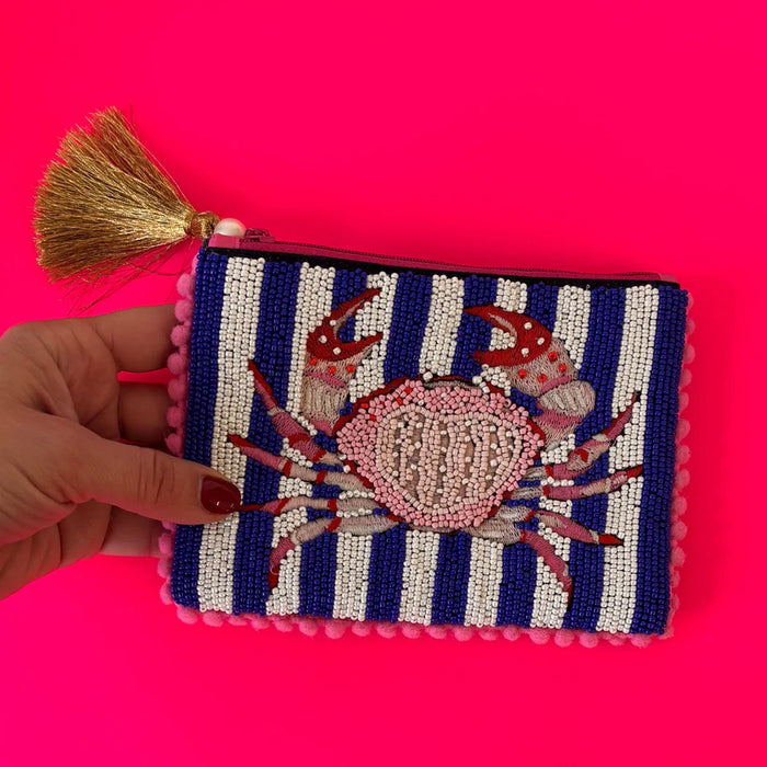 Tide Crab Beaded Purse