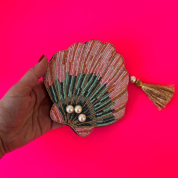 Tide Sea Shell Beaded Purse