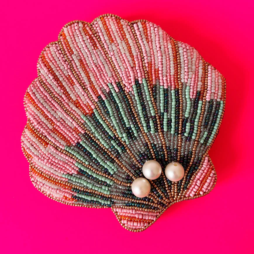 Tide Sea Shell Beaded Purse