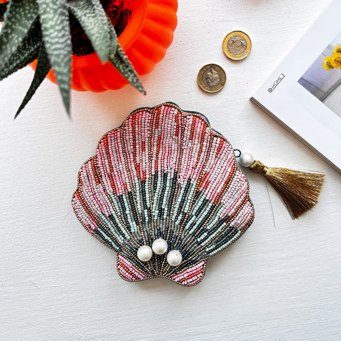 Tide Sea Shell Beaded Purse