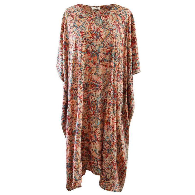 'Nell' Red, Blue & Orange Paisley Kaftan