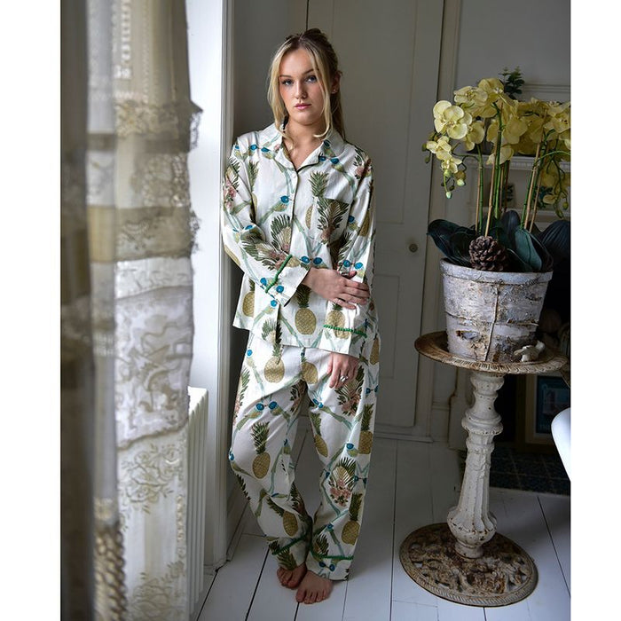 Pineapple & Bluebird Cotton Pyjamas