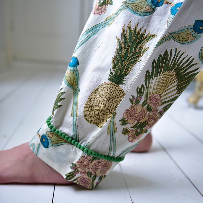 Pineapple & Bluebird Cotton Pyjamas