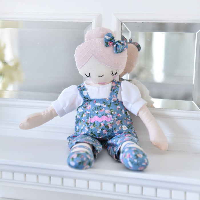 Craft Doll Wearing Dungarees