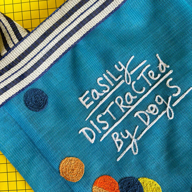 Small Talk 'Easily Distracted By Dogs' Recycled Shopper