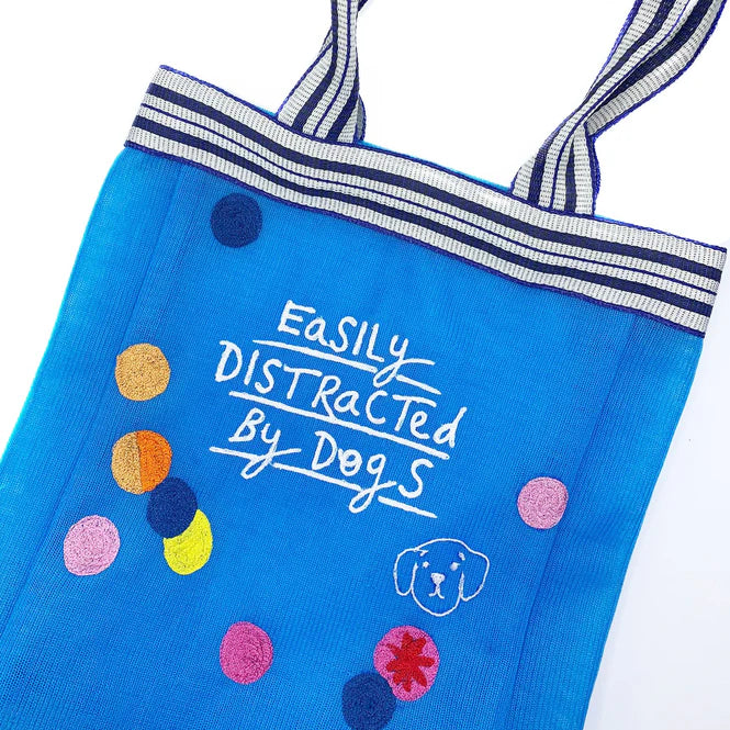 Small Talk 'Easily Distracted By Dogs' Recycled Shopper