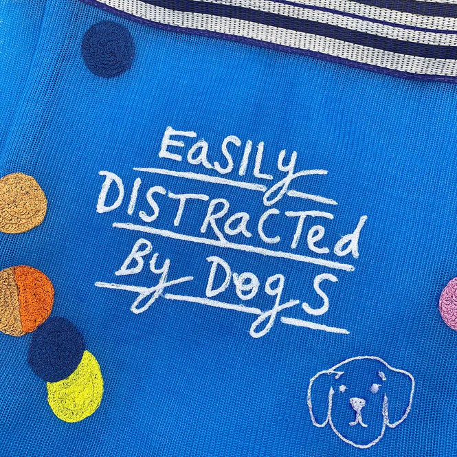 Small Talk 'Easily Distracted By Dogs' Recycled Shopper