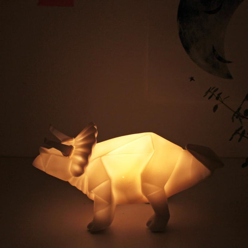Origami Triceratops Dinosaur Mini LED Light