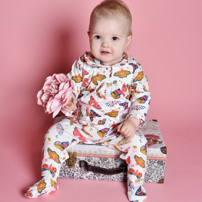 Butterfly Print Baby Jumpsuit