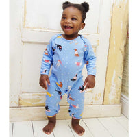 Cat and Dog Print Baby Jumpsuit