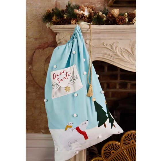 Polar Bear Christmas Sack with Letter Envelope