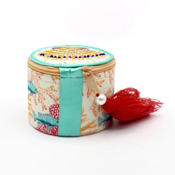 Coral Shell Travel Jewellery Box