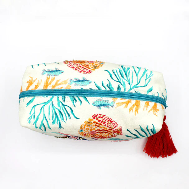 Coral Fish Cosmetic Pouch Bag