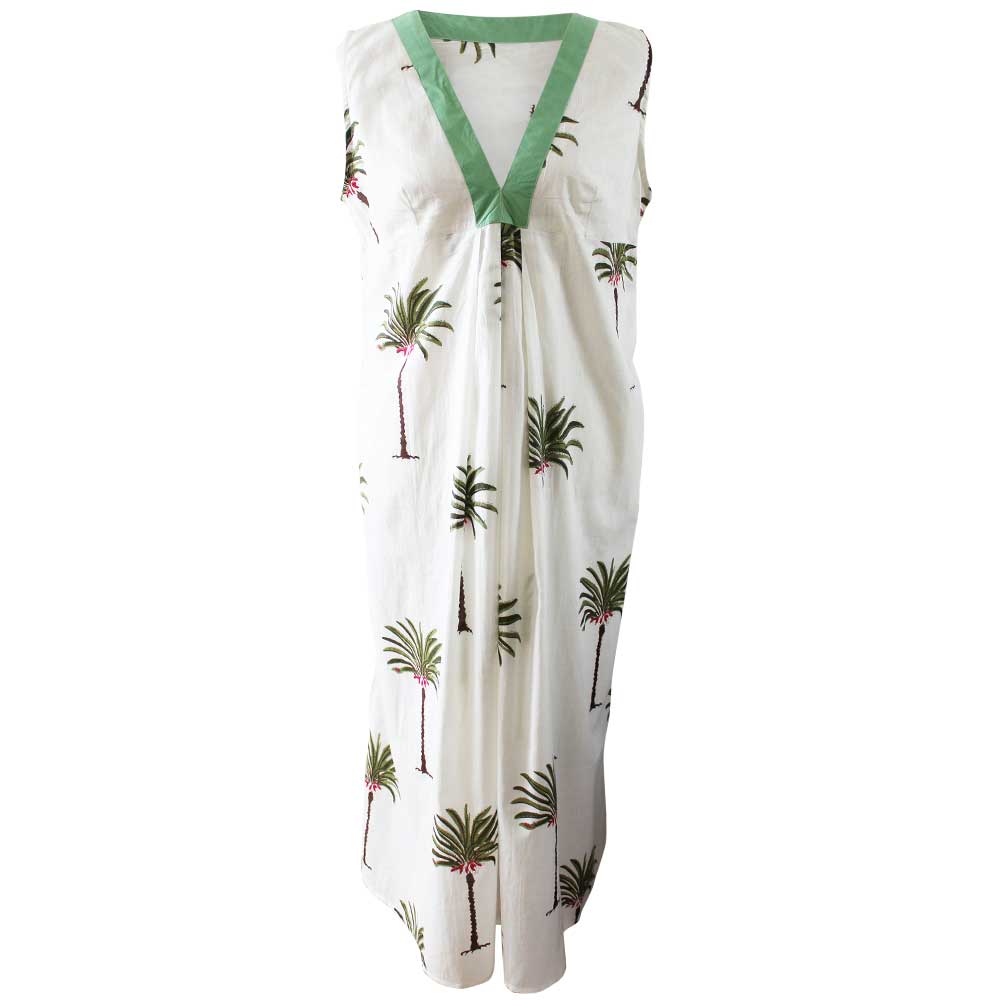 White cotton hot sale sleeveless dress