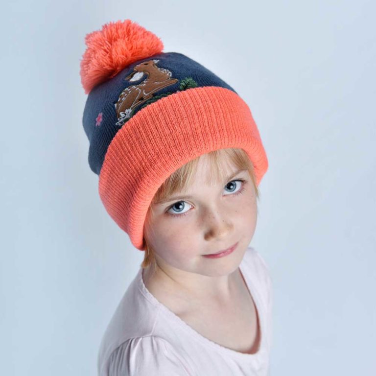Knitted Enchanted Forest Hat with Pom Pom