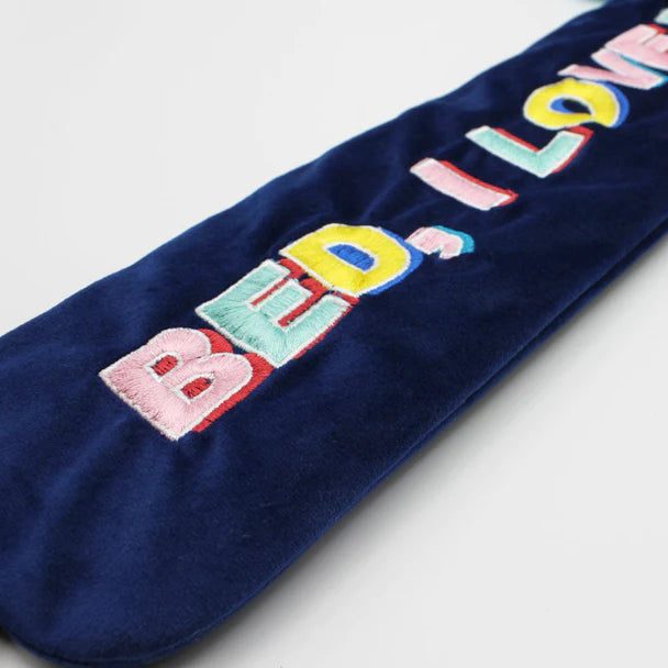 Long Hot Water Bottle 'Bed I Love You!'