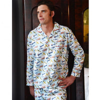 Men's Aeroplane Print Cotton Pyjamas