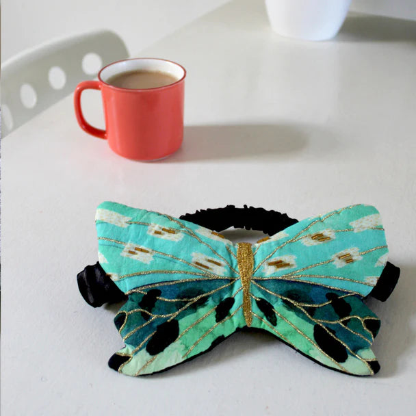 Papillon Butterfly Green Eye Mask